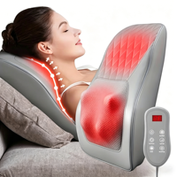 Massagekissen für den oberen Nacken und die Taille mit Wärmefunktion, Shiatsu und Musikfunktion zur Rückenentlastung
