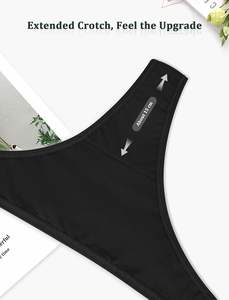 Signature Fit Womens <b>Thong</b> Underwear <b>Panties</b> Lightweight Knit Breathable Feel Stretch Modern Shape Full Coverage Daily Comfort - Product Image 6