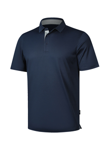 Polo de haute qualité 100% polyester, séchage rapide, logo brodé personnalisé, blanc, pour homme - Product Image 3