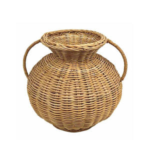 Jarrón de Ratán Hecho a Mano, Decoración Moderna para el Hogar, Jarrón para Flores con Lazo, Diseño OEM Personalizado, Hecho a Mano en Vietnam, Venta al Por Mayor - Product Image 2