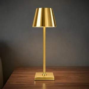 Portable USB <b>Rechargeable</b> Touch Dimming Modern Metal Bedroom Cordless LED Desk <b>Table</b> <b>Lamp</b> - Product Image 4