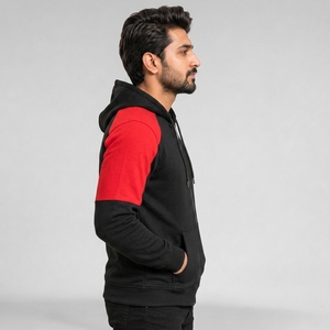 Sweat à capuche zippé décontracté pour homme, en mélange de coton premium, respirant, intérieur doux, fermeture éclair intégrale sur le devant, coupe confortable, vêtement quotidien - Product Image 4