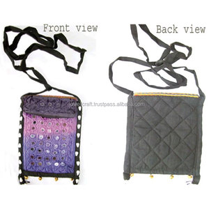 Nuevo Bolso Bandolera de Lona de Lujo con Bordado Zari Bohomirror, para Mujer, Estilo Étnico, Hecho a Mano, para Teléfono y Pasaporte - Product Image 3