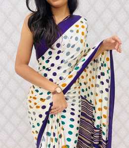 Soft Premium <b>Satin</b> Silk <b>Saree</b> with Designer Contrast Border Party Wear Quick Dry & Modern Style for All Seasons - Product Image 4