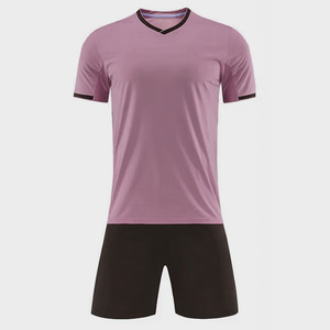 Soccer Jersey Durable Polyester Fabric UPF 50 Quick Dry Breathable Customized Color Uniform Set Lightweight Polyester - Product Image 3