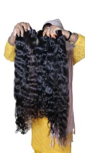 Cheveux vierges de vison cambodgien 100% cheveux Remy humains cuticule alignée non transformés faisceaux de vague profonde brute Type de cheveux indiens - Product Image 5