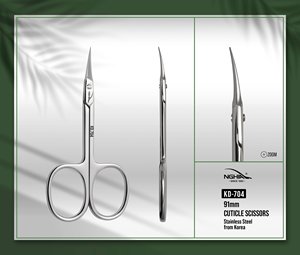 Ciseaux à cuticules professionnels Nghia KD-704, lame aiguisée, acier inoxydable, outil de beauté droit, pour l'élimination des cuticules - Product Image 6