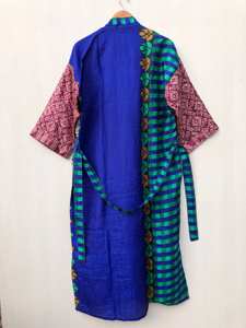ชุดกิโมโนผ้าไหมส่าหรีอินเดียแบบวินเทจ รีไซเคิล สำหรับผู้หญิง ใช้คลุมชุดบิกินี่สำหรับงานปาร์ตี้ริมชายหาด ชุดคลุมเจ้าสาว สำหรับฤดูร้อน ขายส่ง - Product Image 6