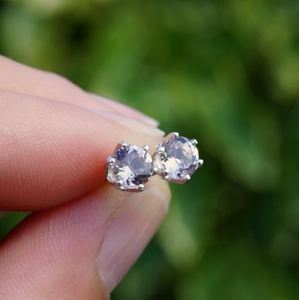 Natural Peach Morganite <b>Stud</b> Earrings 925 Sterling <b>Silver</b> Gold Plated 5mm Luxury Gemstone Jewelry Elegant Gift Her - Product Image 4