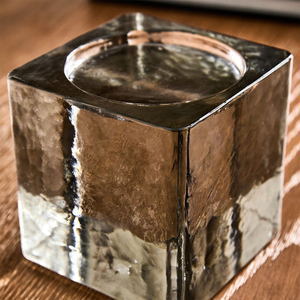 High-End Cast Glass Pillar Holders for Elegant Candle <b>Lighting</b> and Interior Styling Setup - Product Image 2
