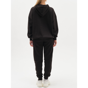 Ensemble sweat-shirt 2 pièces en coton pour femme avec logo personnalisé, coupe ample, à capuche, imprimé lettres, pour toutes les saisons - Product Image 6