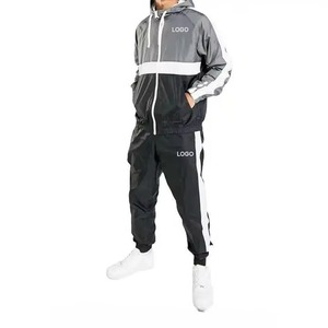 Custom logo Jogger set Nylon Polyester Summer Windbreaker Zipper Sweatsuit Sets Breathable Comfortable High Street <b>Tracksuit</b> - Product Image 1