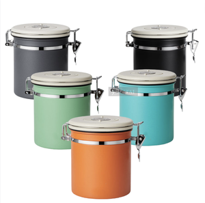 Food Storage Container Can Stainless Steel Sugar Tea Storage Jars Airtight Co2 Value Coffee Canister