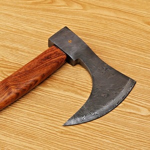 ขวานตัดไม้ทำมือพร้อมด้ามไม้และปลอกหนังสำหรับตัดต้นไม้ - Product Image 2