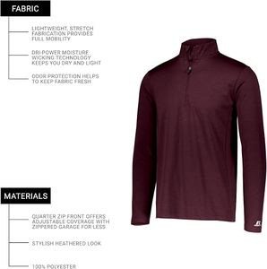 Sweat-shirt de sport pour homme à manches longues et demi-zip, haut de fitness respirant, compression pour la course, écologique et à séchage rapide - Product Image 4