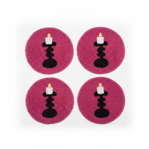 Posavasos de Papá Noel con Cuentas de Vidrio Hechas a Mano 2025, Decoración Festiva Navideña para el Hogar, Regalos y Celebraciones - Product Image 2