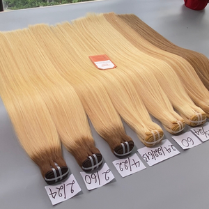 Venta al por mayor Grado 12A Extensiones de cabello humano 100% vietnamita de longitud completa Paquetes de cabello liso de hueso de color rubio - Product Image 5