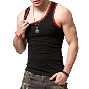 เสื้อกล้ามถักผ้าฝ้ายพรีเมียม 100% สำหรับผู้ชาย ผู้ผลิตแบบ OEM ตามสั่ง - Product Image 4