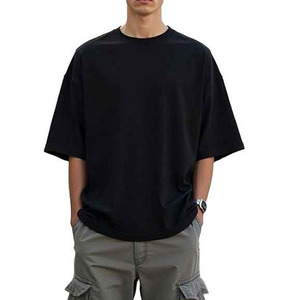 เสื้อยืดผู้ชายทรงโอเวอร์ไซส์ ผ้าฝ้าย คอวี แขนสั้น ระบายอากาศได้ดี สวมใส่สบาย สไตล์ลำลอง สตรีทแวร์ เหมาะสำหรับใส่ทุกวัน และกำลังลดราคา - Product Image 3