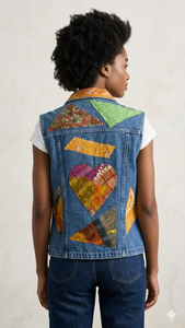 Chaqueta de otoño vintage ecológica de alta calidad al por mayor, con lazo decorativo de material vaquero lavado de peso pesado y botones, con efecto desgastado. - Product Image 2