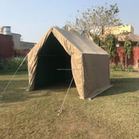 Tente en toile de coton de haute qualité 300g petite 4 saisons 2000-3000mm étanche une chambre équipement pour Camping d'hiver vert Olive