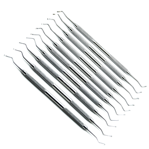 Juego Profesional de 10 Excavadores Dentales de Doble Punta de Acero Inoxidable para Restauración y Eliminación de Caries, Instrumentos Quirúrgicos - Product Image 1