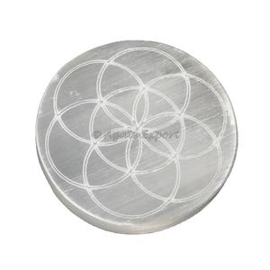Placa de carga de selenita de Seed Of Life grabada - Product Image 1