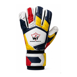 Special Warpro Industry Leather Goalkeeper Gloves Custom White Breathable Waterproof Non Slip Soccer Training Match Wrist <b>Strap</b> - Product Image 1