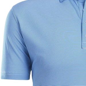 Polo pour homme à rayures bleu ciel, sublimation, manches courtes, vêtements de sport légers, vêtements de golf confortables pour les sports - Product Image 6