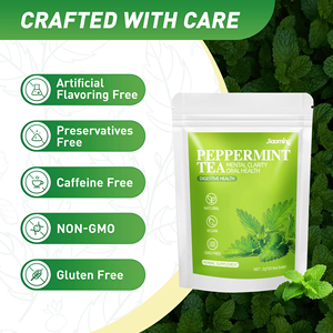 Sachets de thé à la menthe poivrée sans caféine, prêts à l'emploi (OEM/ODM), favorisent la digestion et la fraîcheur buccale, 20 sachets - Product Image 3