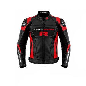 Chaqueta de Cuero para Motociclista de Alta Calidad para Hombre, Fabricada con Piel de Oveja Genuina, Transpirable, Impermeable, con Logotipo Personalizado - Product Image 6