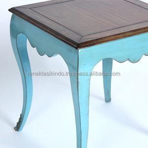 Table basse de salon série 7306 au design simple, en bois d'acajou de haute qualité, mesurant 55x55x60 cm - Product Image 4