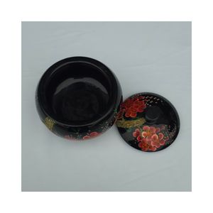 High Quality Handicraft Products Wholesale Customized Pattern Lacquer Round Big Box <b>Lacquerware</b> Box From Vietnam Manufacturer - Product Image 4