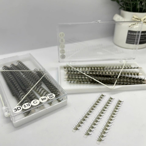 ขนตาปลอมแบบ Private Label แบบพัดสำเร็จรูป 3D-5D ความยาวผสม ถาดขนตาแบบ Ultra Speed Wet Look - Product Image 1