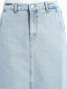 Jupe mini en jean taille haute pour femme, jupe crayon, couleur unie, style décontracté, avec poche, à porter toute l'année - Product Image 6