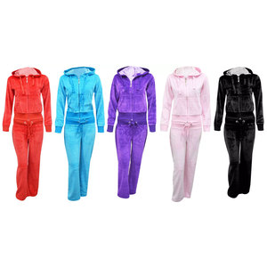 Tracksuits Rhinestones Logo Variety of <b>Colours</b> Women Velour Comfortable Tracksuit <b>Set</b> Fashionable Loungewear Matching - Product Image 5