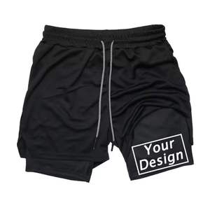 Shorts d'été pour hommes de haute qualité, respirants, pour la plage, la gym, le jogging, décontractés, coupe ample, taille mi-haute, avec cordon de serrage, patchwork, 100% - Product Image 3