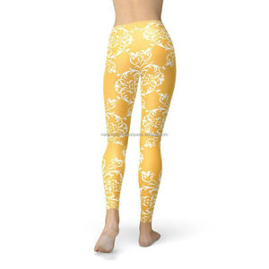 Offre Spéciale femmes taille haute vêtements de sport Leggings coupe ajustée collants de sport tout imprimés respirant Poly/Spandex Yoga Leggings Gym utilisation - Product Image 6