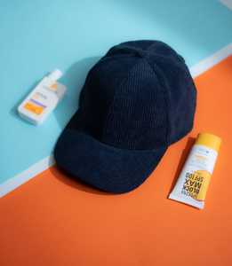 Unisex <b>Navy</b> Corduroy <b>Baseball</b> <b>Cap</b> 6-Panel Fitted Solid Color Casual Spring Summer Hat Adult Style - Product Image 4