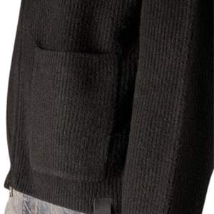 Chaqueta de punto acanalado extragrande con cremallera para hombre, chaqueta informal con cremallera, cómoda chaqueta bomber de punto para hombre, elegante chaqueta para exteriores - Product Image 4