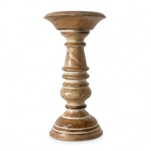 เชิงเทียนไม้ reclaimed สไตล์วินเทจแบบทำเก่า ขายส่ง |   อัคดุส ซาลีม - Product Image 2