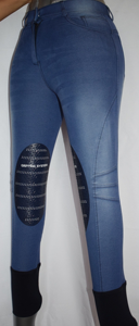 Pantalones de Montar a Caballo y Ropa Ecuestre de Mezclilla Elástica en Cuatro Direcciones con Asiento de Silicona, Tendencia 2023, Directo de Fábrica - Product Image 4