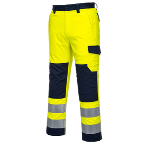 Pantalon de travail haute visibilité pour hommes, polyester, réfléchissant, uniforme de sécurité, jaune, bleu marine - Product Image 5