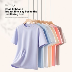 Camiseta de Hombre al por Mayor, Personalizada con Logotipo de Marca, 100% Algodón, Cuello Redondo, Manga Corta, Lisa, Casual, de Secado Rápido y Transpirable - Product Image 3
