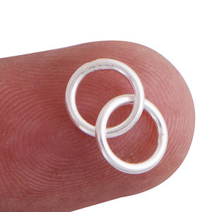 925 Sterling <b>Solid</b> <b>Silver</b> Loop Link Round Shape Plain Connector for Jewelry Making <b>Necklace</b> Bracelet Findings - Product Image 4
