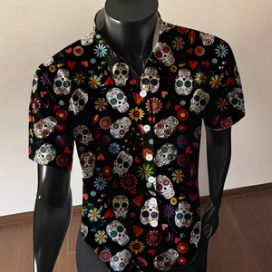 Custom Printed Hawaiian <b>Shirt</b> for Men Tropical Beach <b>Shirt</b> Short Sleeve <b>Button</b> Up Casual Summer Wear OEM ODM Wholesale - Product Image 3