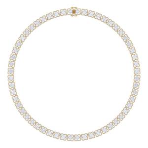 Cadenas Cubanas de Oro de 10 Quilates de 20 Pulgadas (9mm/10mm/12mm/14mm) con Diamantes Baguette Cultivados en Laboratorio, Material de Oro Amarillo/Blanco/Rosa y Plata - Product Image 1