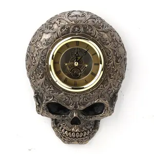 VERONESE DESIGN - STEAMPUNK orologio da parete piatto decorativo-finitura in bronzo fuso a freddo