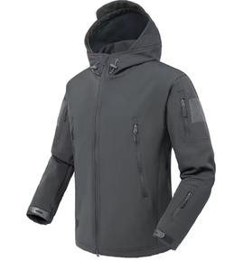 Unisex Formal Bomber <b>Fleece</b> <b>Lined</b> Puffer <b>Jacket</b> Windproof Winter Coat Full Zip Multi-Pocket Workwear Outdoor Warm - Product Image 2