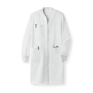 Uniforme de Enfermera Unisex de Verano, Resistente, de Algodón y Poliéster, Tipo Bata de Laboratorio Blanca, con Logotipo Personalizado, Mangas Cortas - Product Image 3